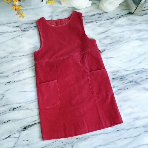 Talbots Pink Kids Stretch Velvet Sleeveless - Size 6X - Picture 2 of 8